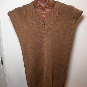 Maison Martin Margiela V-Neck Brown Sweater Vest